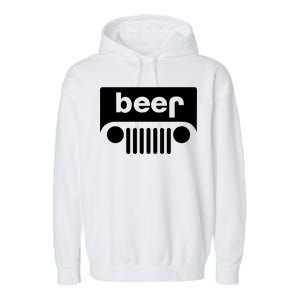 Adult Beer Funny Upside Down Logo Garment-Dyed Fleece Hoodie