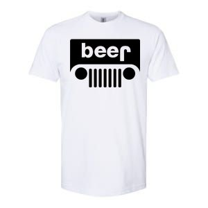 Adult Beer Funny Upside Down Logo Softstyle CVC T-Shirt