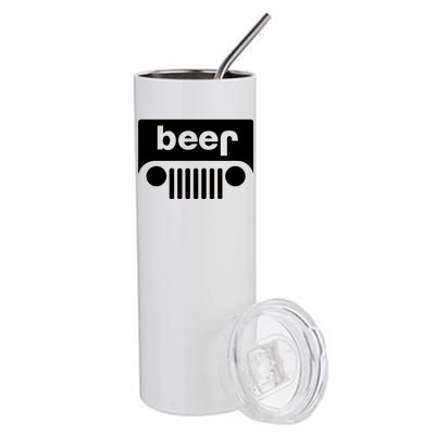 Adult Beer Funny Upside Down Logo Stainless Steel Tumbler