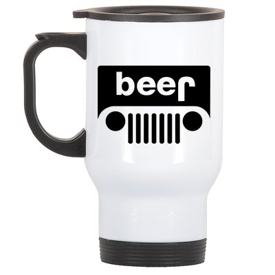 Adult Beer Funny Upside Down Logo Stainless Steel Travel Mug