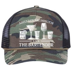 Adult Daycare Director AKA The Bartender Retro Rope Trucker Hat Cap