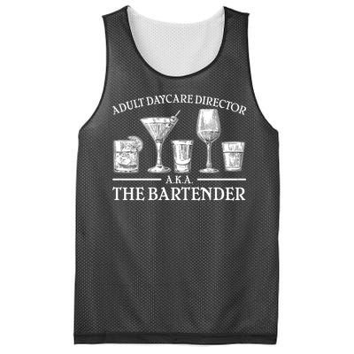 Adult Daycare Director AKA The Bartender Mesh Reversible Basketball Jersey Tank