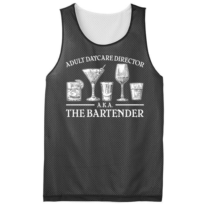 Adult Daycare Director AKA The Bartender Mesh Reversible Basketball Jersey Tank