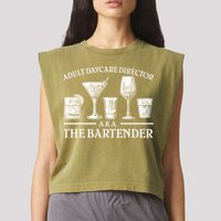 Adult Daycare Director AKA The Bartender Garment-Dyed Women's Muscle Tee