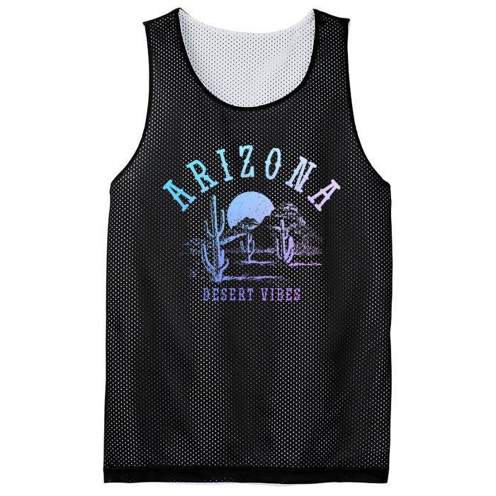 Arizona Desert Vibes Az Pride Cactus Vintage Mesh Reversible Basketball Jersey Tank