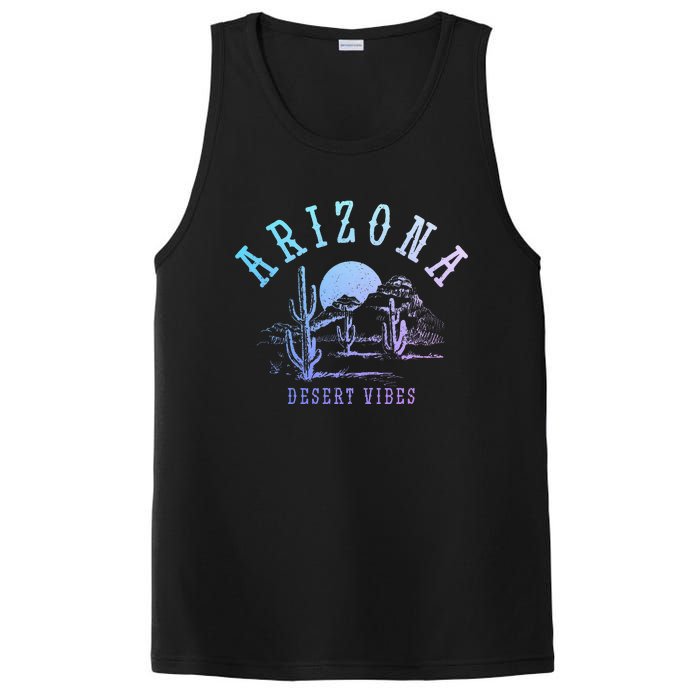 Arizona Desert Vibes Az Pride Cactus Vintage PosiCharge Competitor Tank