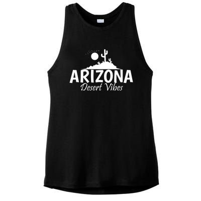 Arizona Desert Vibes Usa America Great Gift Ladies PosiCharge Tri-Blend Wicking Tank