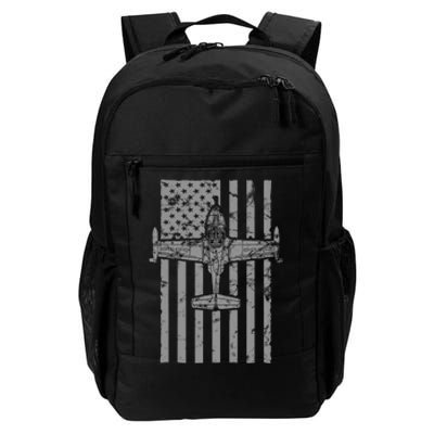 A37 Dragonfly Vintage Flag Patriotic Jet Airplane Daily Commute Backpack