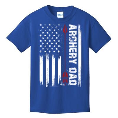 Archery Dad Vintage Usa Red White Flag Cute Gift Kids T-Shirt