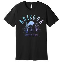 Arizona Desert Vibes Az Pride Cactus Vintage Premium T-Shirt