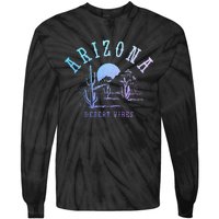 Arizona Desert Vibes Az Pride Cactus Vintage Tie-Dye Long Sleeve Shirt