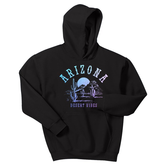 Arizona Desert Vibes Az Pride Cactus Vintage Kids Hoodie