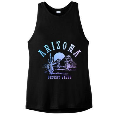 Arizona Desert Vibes Az Pride Cactus Vintage Gift Ladies PosiCharge Tri-Blend Wicking Tank