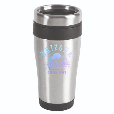 Arizona Desert Vibes Az Pride Cactus Vintage Gift 16oz Travel Tumbler