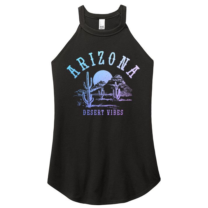 Arizona Desert Vibes Az Pride Cactus Vintage Gift Women's Perfect Tri Rocker Tank