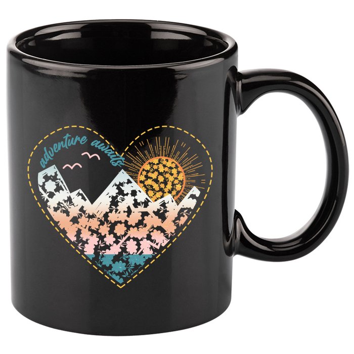 Adventure Awaits Nature Cute Wilderness 11oz C Handle Ceramic Mug
