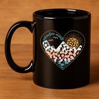 Adventure Awaits Nature Cute Wilderness 11oz C Handle Ceramic Mug