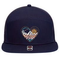 Adventure Awaits Nature Cute Wilderness 7 Panel Mesh Trucker Snapback Hat