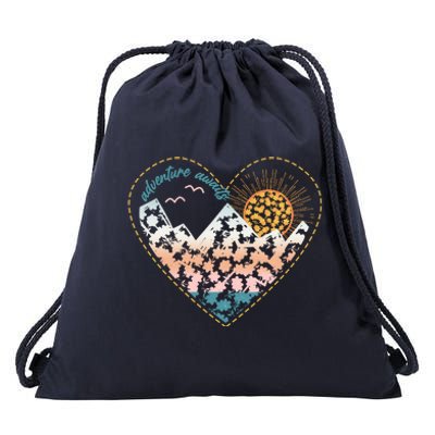 Adventure Awaits Nature Cute Wilderness Drawstring Bag