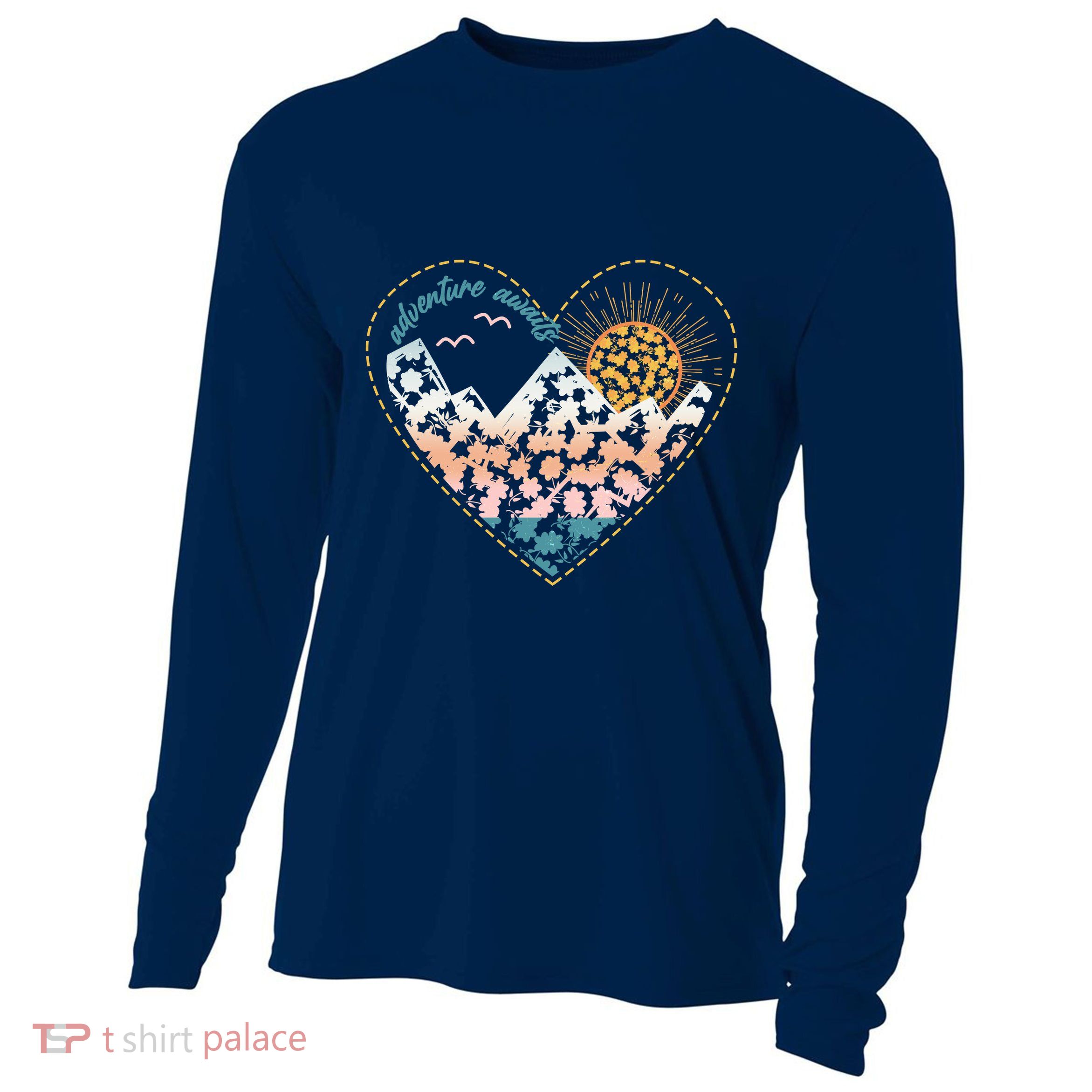 Adventure Awaits Nature Cute Wilderness Cooling Performance Long Sleeve Crew
