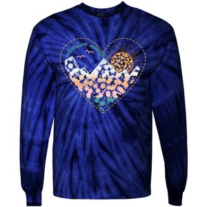 Adventure Awaits Nature Cute Wilderness Tie-Dye Long Sleeve Shirt