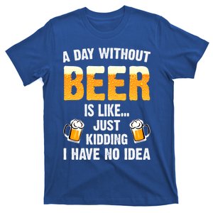 A Day Without Beer Is Like Just Ding I Have No Idea Tee Cool Gift T-Shirt