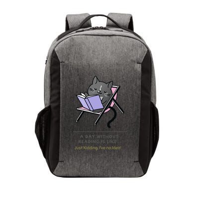 A Day Without Reading Is Like Funny Bookworm Gift Vector Backpack