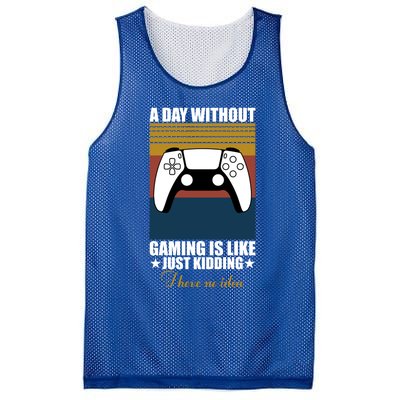 A Day Without Gaming Is Like Just Ding I Have No Idea Gift Mesh Reversible Basketball Jersey Tank