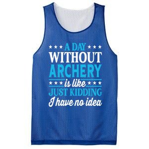 A Day Without Archery Funny Archery Gift Mesh Reversible Basketball Jersey Tank