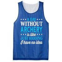 A Day Without Archery Funny Archery Gift Mesh Reversible Basketball Jersey Tank