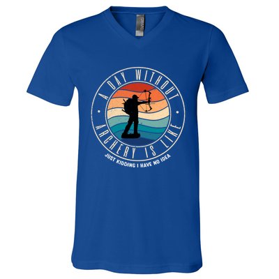 A Day Without Archery Is Like Gift V-Neck T-Shirt