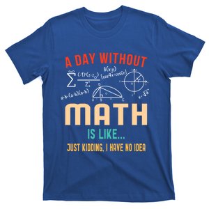 A Day Without Math Is Like Math Student Math Teacher Gift T-Shirt