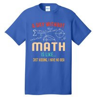 A Day Without Math Is Like Math Student Math Teacher Gift Tall T-Shirt