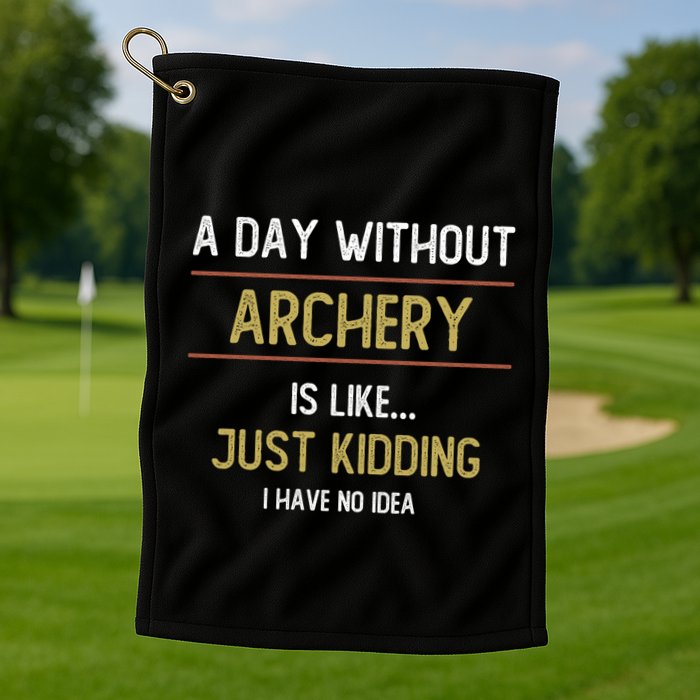 A Day Without Archery Is Like Funny Archery Lovers Funny Gift Golf Towel