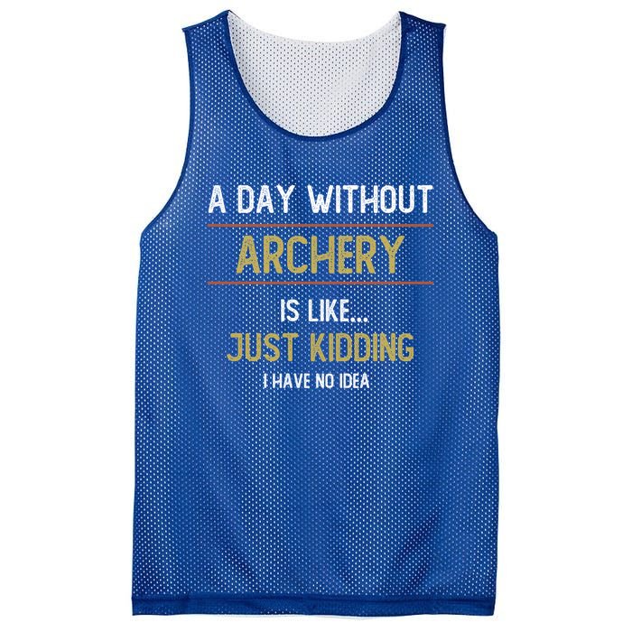 A Day Without Archery Is Like Funny Archery Lovers Funny Gift Mesh Reversible Basketball Jersey Tank