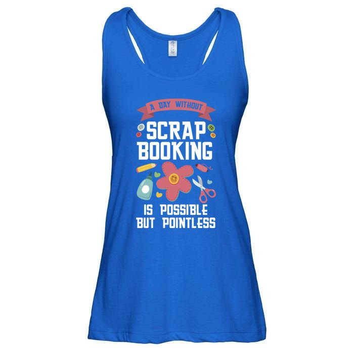 A Day Without Scrapbooking Scrapbooking Gift Ladies Essential Flowy Tank