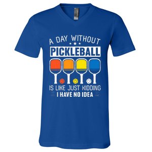 A Day Without Pickleball V-Neck T-Shirt