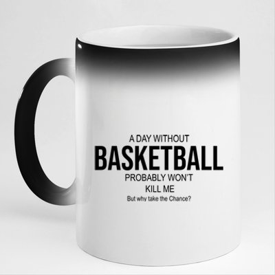 A Day Without Basketball 11oz Black Color Changing Mug