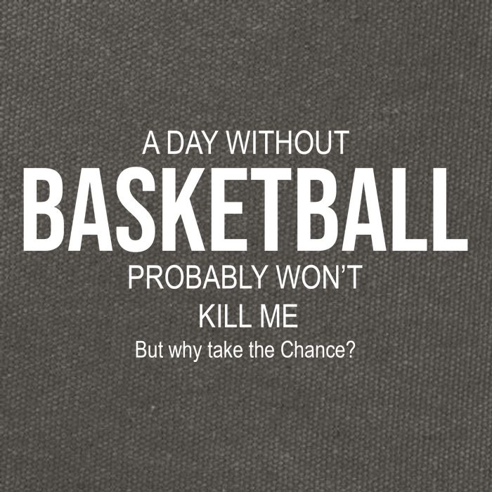 A Day Without Basketball Cotton Canvas Backpack