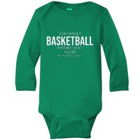 A Day Without Basketball Baby Long Sleeve Bodysuit