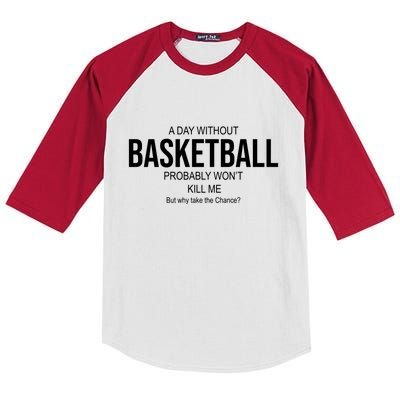 A Day Without Basketball Kids Colorblock Raglan Jersey