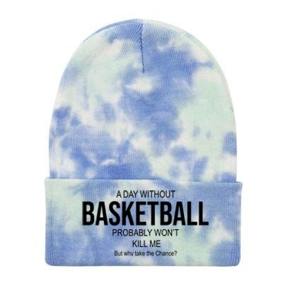 A Day Without Basketball Tie Dye 12in Knit Beanie