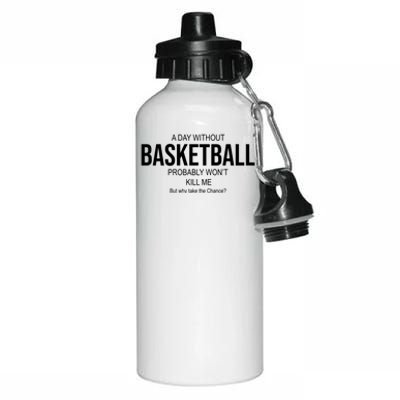 A Day Without Basketball Aluminum Water Bottle