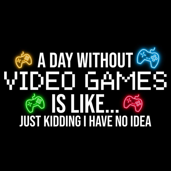 A Day Without Video Games Funny Gamer Cropped Pullover Crew