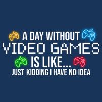 A Day Without Video Games Funny Gamer Apron