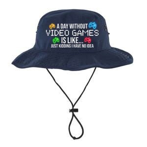 A Day Without Video Games Funny Gamer Legacy Cool Fit Booney Bucket Hat