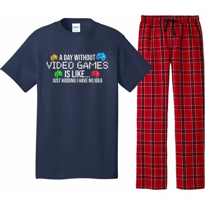 A Day Without Video Games Funny Gamer Pajama Set