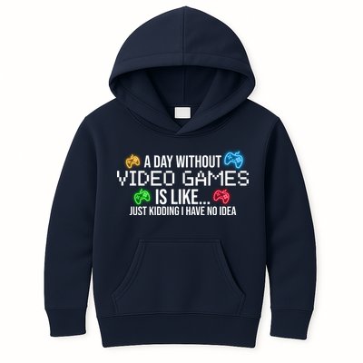 A Day Without Video Games Funny Gamer Kids Hoodie