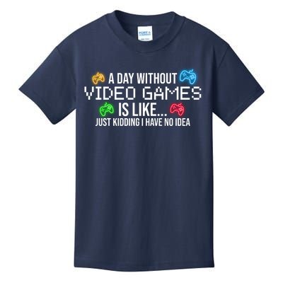 A Day Without Video Games Funny Gamer Kids T-Shirt