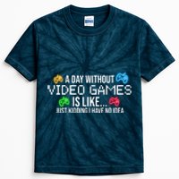 A Day Without Video Games Funny Gamer Kids Tie-Dye T-Shirt